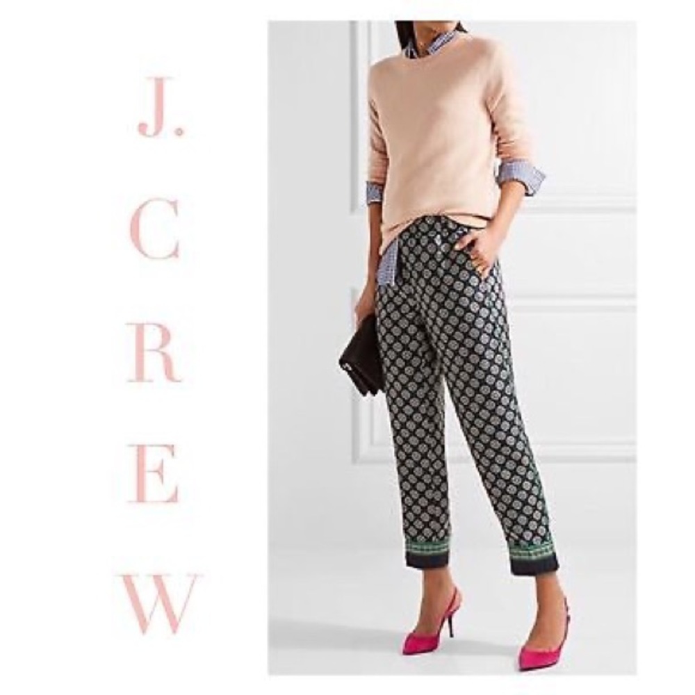 J Crew Cropped Silk Pants - Picture 2 of 10